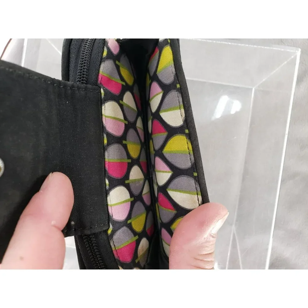 Vera Bradley Wallet Style Black Purse No‎ Straps Card Holder - Picture 6 of 10